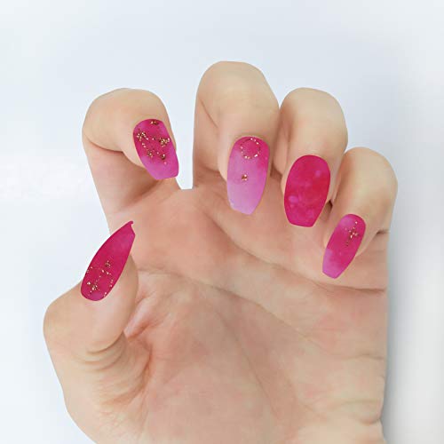 Beashine Accesorio para uñas, 14 Pegatina de uñas, Nail Art Tip Artificiales uñas postizas Length Full Cover Beauty Art Decoration Diseño Manicura Pedicura para Mujeres niñas(DA195)