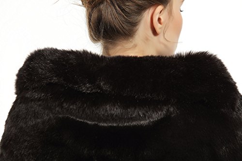 BEAUTELICATE Chal Estola Capa Mujer de Piel Sintética Invierno para Fiesta Novia Bodas