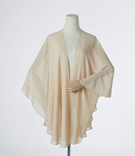 BEAUTELICATE - Chal largo de gasa, 25 colores Beige champán talla única