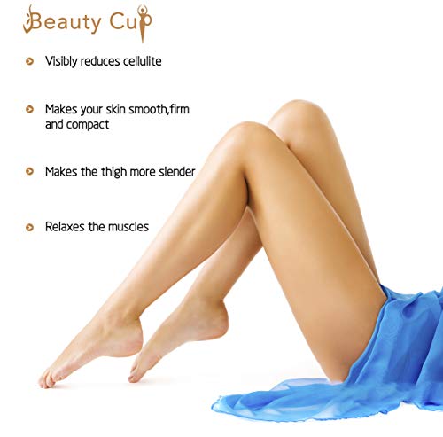BEAUTY CUP Taza de ventosas de silicona anticelulítica Tazón de aceite profesional anticelulítico/ventosas al vacío Tratamiento corporal para piernas brazos espalda cuello etc.Negro