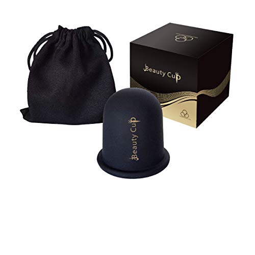 BEAUTY CUP Taza de ventosas de silicona anticelulítica Tazón de aceite profesional anticelulítico/ventosas al vacío Tratamiento corporal para piernas brazos espalda cuello etc.Negro