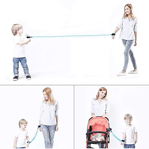 Bebé Anti-lost Cinturón Arnés de Seguridad, Niño Anti-lost Correa de Muñeca para Caminar, Compras etc.(1.5m/Azul)