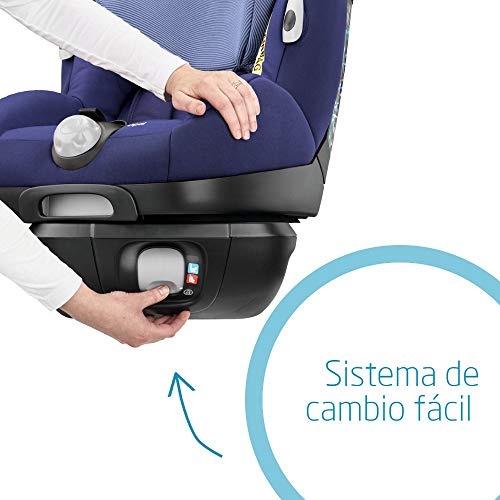 Bébé Confort Opal Silla de coche bebé, a contramarcha o sentido de la marcha, ajustable y reclinable, instalación con cinturón de seguridad, 0 meses - 4 años, 0-18kg, color azul (River Blue)