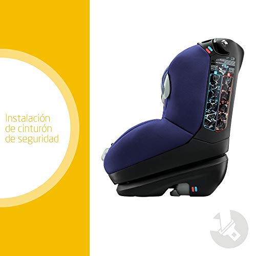 Bébé Confort Opal Silla de coche bebé, a contramarcha o sentido de la marcha, ajustable y reclinable, instalación con cinturón de seguridad, 0 meses - 4 años, 0-18kg, color azul (River Blue)