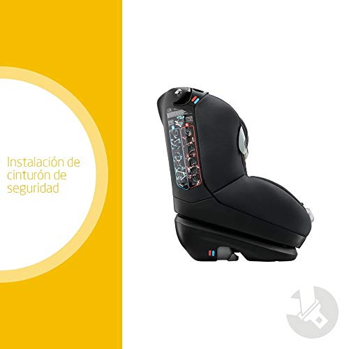 Bébé Confort OPAL, Silla de coche bebé, R44/04, a contramarcha o sentido de la marcha, ajustable y reclinable, instalación con cinturón de seguridad, 0 meses - 4 años, 0-18kg, Black Raven (negro)