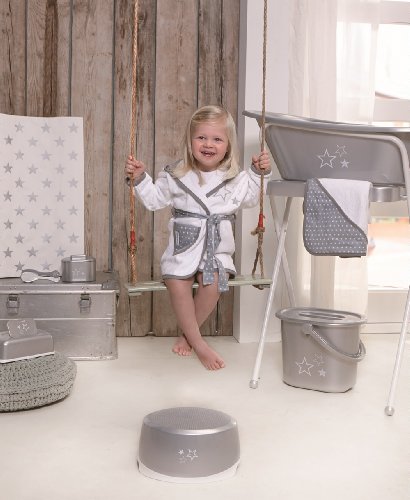 Bébé-Jou 680037 - Cambiador plastificado, 72 x 44 cm, color plata