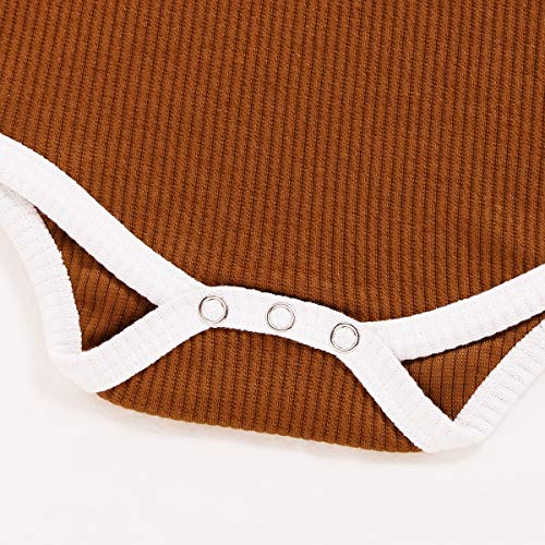 Bebé Muchachas Niños Monos Manga Larga Mono Color sólido Monos Ropa de Simplicidad Unisexo (Yellow, 3-6m)