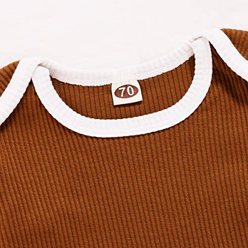 Bebé Muchachas Niños Monos Manga Larga Mono Color sólido Monos Ropa de Simplicidad Unisexo (Yellow, 3-6m)