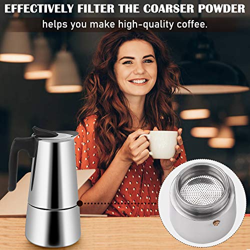 Becoyou Cafetera Italiana,9 Tazas(450ml) Cafetera Italiana Induccion,Cafetera espressos en Acero Inoxidable,Conveniente para la Cocina de inducción,Cafetera Moka,Uso Doméstico y en la Oficina
