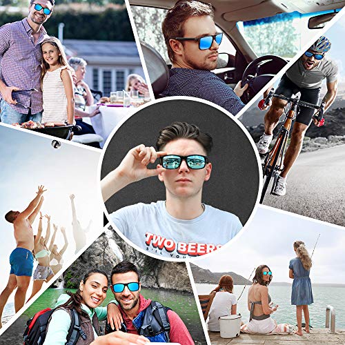 bedee Gafas de Sol Hombre,Gafas de Sol Polarizadas Aptos para Conducir, Pescar e Ir en Bicicleta Montaña,Lentes UV400 Y Montura De TR-90,100% De Protección UV（Azul） …