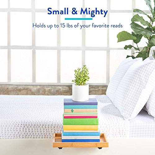 BedShelfie - Estante de Noche de bambú Moderno/Ahorro de Espacio, mesilla de Noche Flotante Ajustable para Habitaciones pequeñas, literas de Loft y dormitorios contemporáneos (Natural)