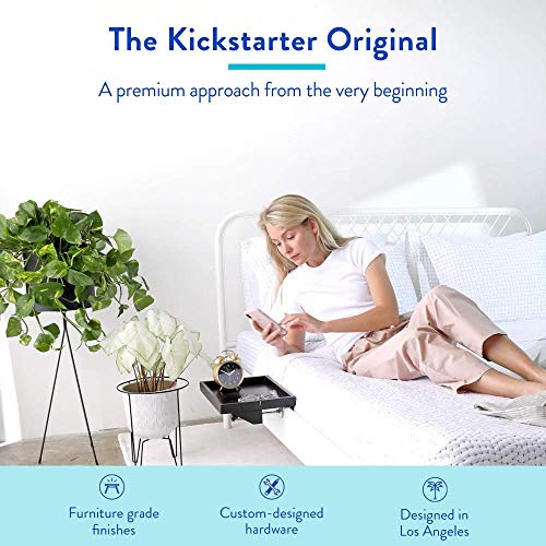 BedShelfie - Estante de Noche de bambú Moderno/Ahorro de Espacio, mesilla de Noche Flotante Ajustable para Habitaciones pequeñas, literas de Loft y dormitorios contemporáneos (Natural)