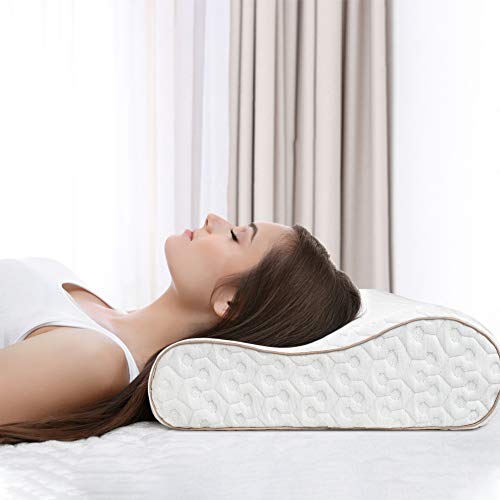 BedStory Almohada Cervical 60x40cm Almohada Viscoelastica Gel en Forma Ergonomica con Funda Desmontable y Lavable Reduce Dolores Almohada de Cervicales Adecuada para Todas Posicións para Dormir