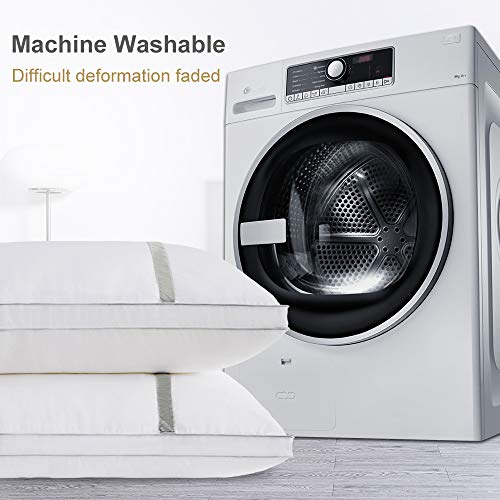 BedStory Almohadas Fibra Almohada de 42 x 70cm con Relleno 3D Fibra Mantiene la Forma Almohadas Antiácaros para de Cama Almohadas para Hoteles【Nueva Versión】 Pack de 2