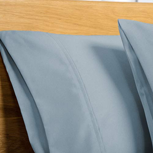 Bedsure Funda Almohada 70x40 cm de Microfibra - Juego de 2 Fundas Almohadas 40x70 Transpirable Suave Antiarrugas, Azul Grisáseo, sin Cremallera, 2 Unidades