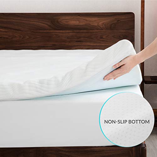 Bedsure Topper Colchón Viscoelástico 150x190x7cm de Memory Foam - Sobrecolchon Antiestático con 1 Funda Extraíble y Lavable - Cubrecolchon Espuma con Efecto Memoria Hipoalergénico
