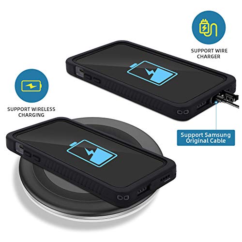 Beeasy Funda iPhone 11 Pro Antigolpes,IP68 Certificado Sumergible Carcasa,360 Grados Protección con Protector de Pantalla Incorporado,Case Militar Antichoque Estanca Impermeable Antipolvo,Negro