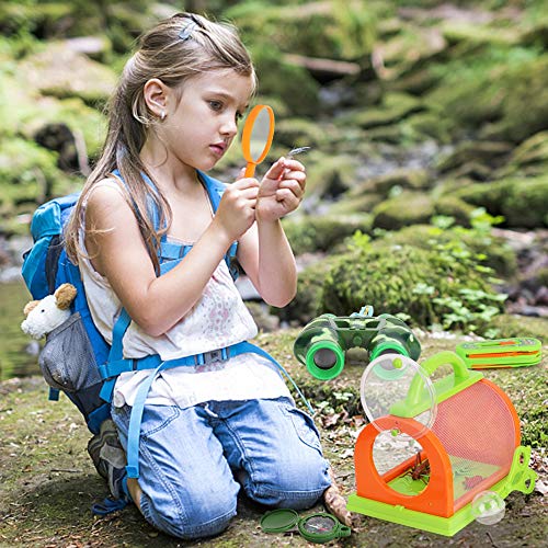 BeebeeRun 21 Piezas Kit de Juguetes de Exploración, Outdoor Explorer Kit Aventura Juguetes Educativos Regalo para Niños 3-10 Años