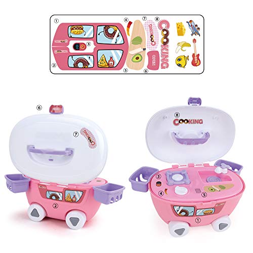 BeebeeRun 32PCS Alimentos Juguetes,Juguete de Cocina Infantil con Sonidos y Luces,Educativos Juguetes niños 3+ años niños niñas