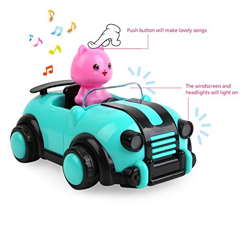 BeebeeRun Coche teledirigido niños 2 años,Juguetes niños 2 años,Música y Luces