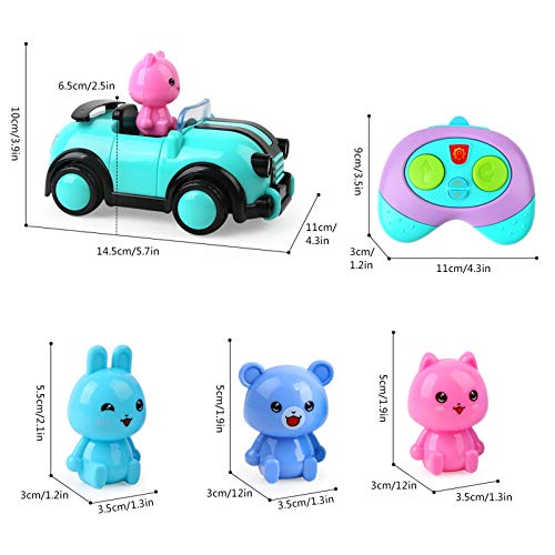 BeebeeRun Coche teledirigido niños 2 años,Juguetes niños 2 años,Música y Luces