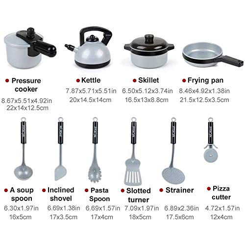 BeebeeRun Juguete de Cocina Set,Cocina de Juguete,Niños de 3 Años de Edad,22 Piezas