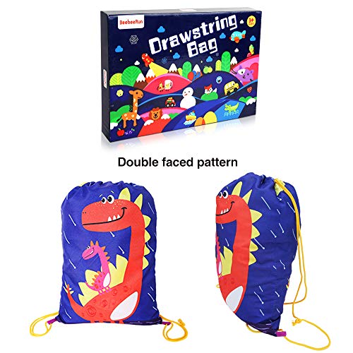 BeebeeRun Mochila con Cordón para Niños Niños Niñas,Bolsas de Cuerdas para Infantils,Party Bolsas Fiesta de Cumpleaños Navidad Regalos(12 Piezas)