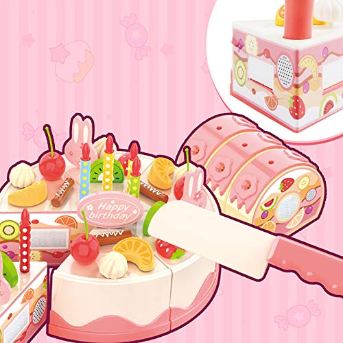 BeebeeRun Pastel de cumpleaños,Juguete Alimentos ,Juguetes niñas 3 años