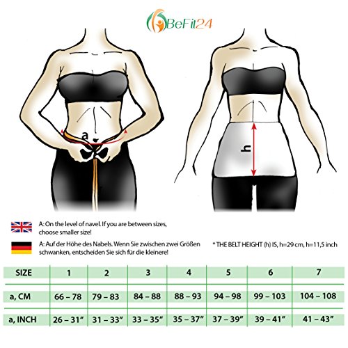 ®BeFit24 Faja Tubular Termica Lumbar Calor Elástico para Mujer y Hombre - Cinturon Termico de Lana de Angora y de Merino [ Size 1 ]