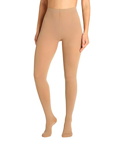 ®BeFit24 Panty de Compresión (18-21 mmHg, 90 Denieres, Clase 1) para Mujer - Pantimedias Compresion para Varices, Embarazo y Circulación - Medias Compresivas [ Size 4 - Short: A - Beige ]