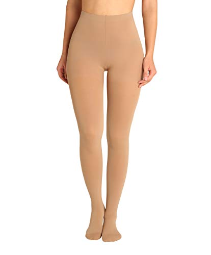 ®BeFit24 Panty de Compresión (18-21 mmHg, 90 Denieres, Clase 1) para Mujer - Pantimedias Compresion para Varices, Embarazo y Circulación - Medias Compresivas [ Size 4 - Short: A - Beige ]
