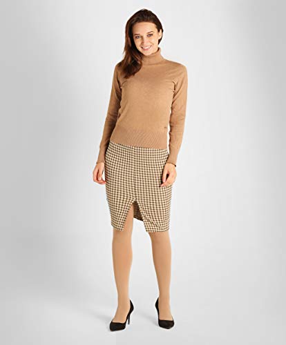 ®BeFit24 Panty de Compresión (18-21 mmHg, 90 Denieres, Clase 1) para Mujer - Pantimedias Compresion para Varices, Embarazo y Circulación - Medias Compresivas [ Size 4 - Short: A - Beige ]