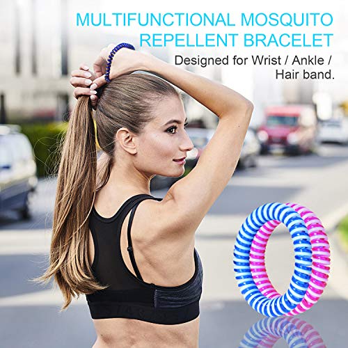 Beikell Pulseras Repelentes de Mosquitos 12 Piezas, Pulsera Mosquitos Natural sin DEET con Aceites Esenciales a Citronela y Menta de Protección contra Insectos a Largo Plazo para Niños y Adultos