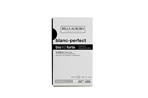 Bella Aurora Bio 10 Forte Crema Anti-Manchas Facial Piel Sensible SPF 20, Anti-edad, Despigmentante Cara, 30 ml