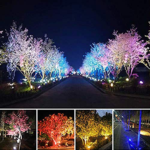Bellanny Luz de Inundación LED RGB para Exteriores 10W, Foco LED RGB IP67 Impermeable con 4 modos y 16 colores, Control Remoto, para Jardín, Fiestas, Decoración (Conservar la Última Ajuste)