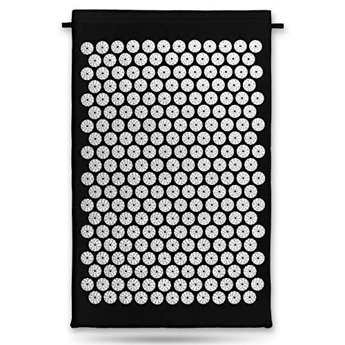 Belmalia Esterilla de Acupresión, Esterilla de Masaje, Esterilla de Faquir, Esterilla de Relajación, Negro