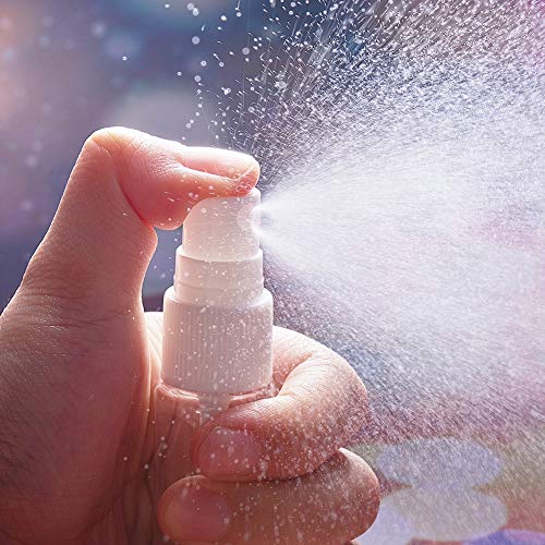 BENECREAT 20 Pack 50ml Botella Plástica Transparente Vacía de Aerosol de Niebla de Gota con Gotero de Transferencia Líquida y Embudo Envase Rellenable para Productos de Belleza