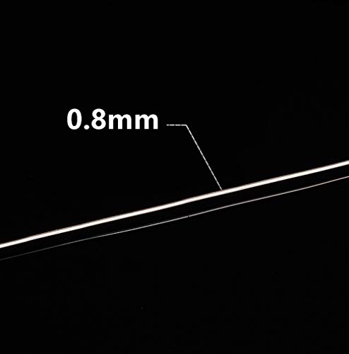 BENECREAT - Alambre de plata calibre 20 resistente al deslustre (0,8 mm) fabricación de joyas, alambre de cobre, 10 m / 11yardas.