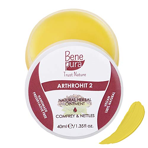 BenePura ArthroHit 2 - Ungüento de hierbas naturales - Consuelda y Ortiga - Alivia el Dolor en las Articulaciones, Tendones y Músculos - Actúa Favorablemente sobre el Movimiento del Cuerpo - 40 ml
