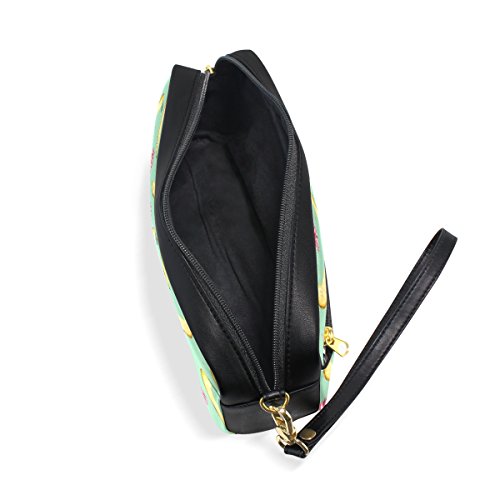 BENNIGIRY Banana Estampado Sin Costuras Niños Escolar Estuche Portalápices Teens Bolígrafo Portalápices Cosmético Maquillaje Bolsa para Mujer Niña Duradero Bolsa de Papelería Gran Capacidad