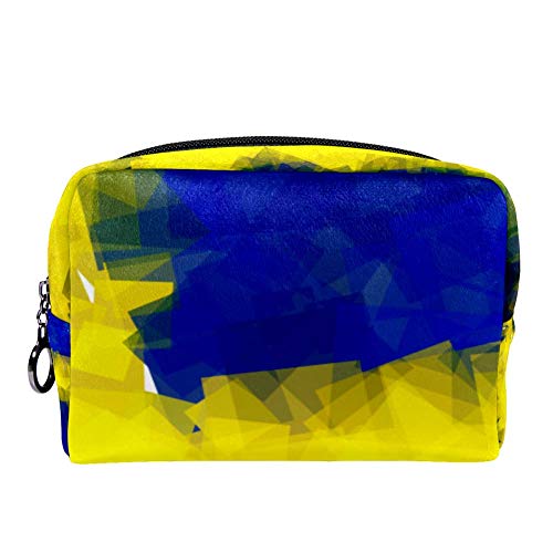 Bennigiry Bandera Sueca Bolsa de Maquillaje Neceser de Viaje Bolsa de Cosméticos Portátil Bolsa de Maquillaje para Mujeres Niñas