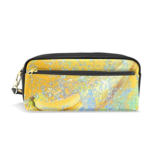 BENNIGIRY Fruit Banana - Bolso escolar para niños, bolígrafo, bolígrafo, cosmético, bolsa de maquillaje para mujeres y niñas, bolsa de papelería duradera de gran capacidad