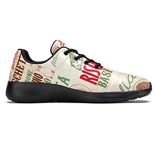 Bennigiry Italia Arte Gourmet Athletic Trainers Zapatillas Ligeras Calzado Deportivo para Mujer