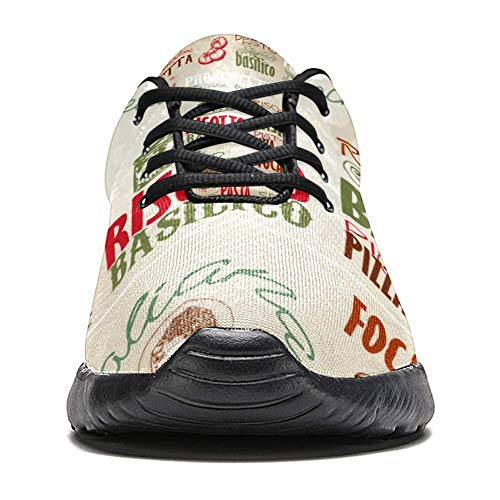 Bennigiry Italia Arte Gourmet Athletic Trainers Zapatillas Ligeras Calzado Deportivo para Mujer