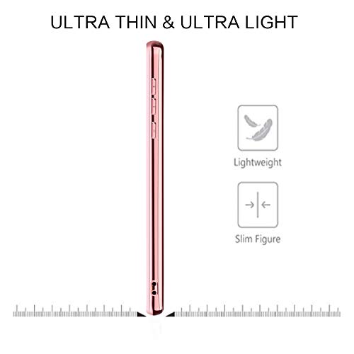 BENTOBEN Xiaomi Mi A2 Funda, Funda Xiaomi Mi 6X, Purpurina Carcasa Ultra Delgada Cover Brillante Resistente Silicona PC Protectora a Prueba de Golpes Fundas para Xiaomi Mi A2/6X 5.99'', Oro Rosa