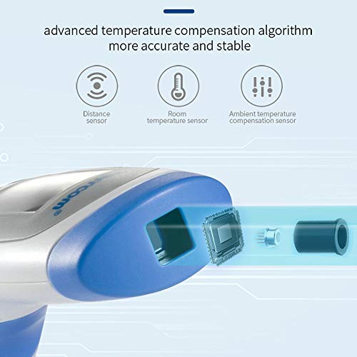 Berrcom Termómetro de frente para niños y adultos digital médico sin contacto termómetro infrarrojo para bebés adultos objetos y espacio 1 segundo medición de tiempo función de memoria