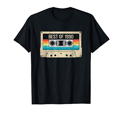 Best of 1990 Regalo 30 Cumpleaños Hombre Mujer Casete Camiseta