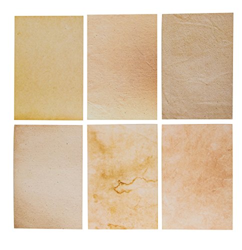 Best Paper Greetings 60-Pack tarjetas de felicitación y sobres â € “Sobres estilo envejecida y plegado en dos tarjetas de nota â €“6 diseños antiguos, 4 x 6 pulgadas Vendimia