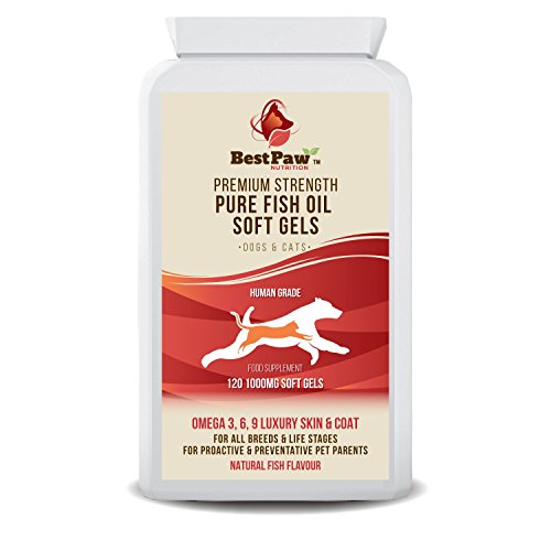 Best Paw Nutrition - Omega 3 6 9 cápsulas de Aceite de Pescado para Perros, Gatos y Mascotas - Premium 100% Natural Fish Oil Supplement For Dogs, Cats and Pets