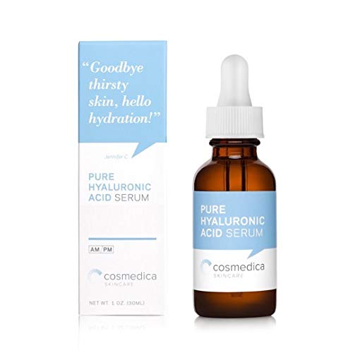 Best-Selling Hyaluronic Acid Serum for Skin-- 100% Pure-Highest Quality, Anti-Aging Serum-- Intense Hydration + Moisture, Non-greasy, Paraben-free-Best Hyaluronic Acid for Your Face (Pro Formula) 1 oz by Cosmedica Skincare